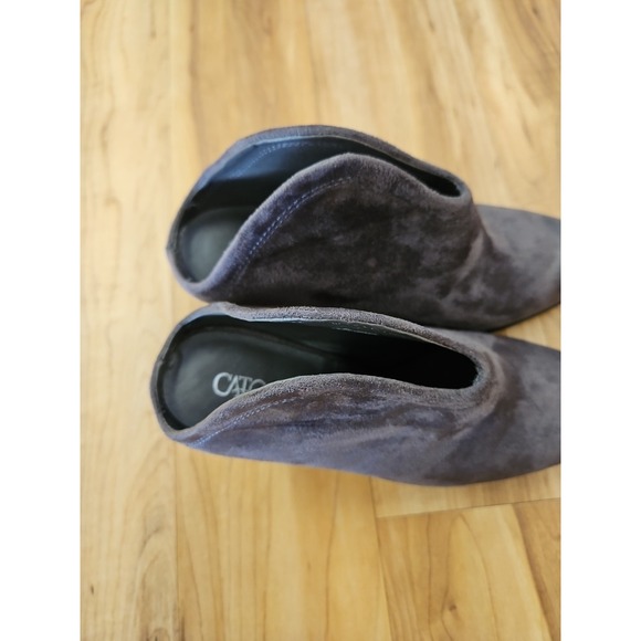 Cato Gray Suede Slip-on Mule Booties Sz 9M - Picture 2 of 8